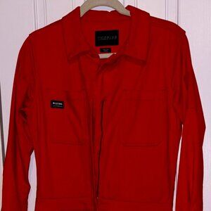 Wildfang Red-Orange Long Sleeve Coverall